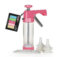 Clear Cookie Press Gun Kit with 16 Discs and 6 Icing Tips