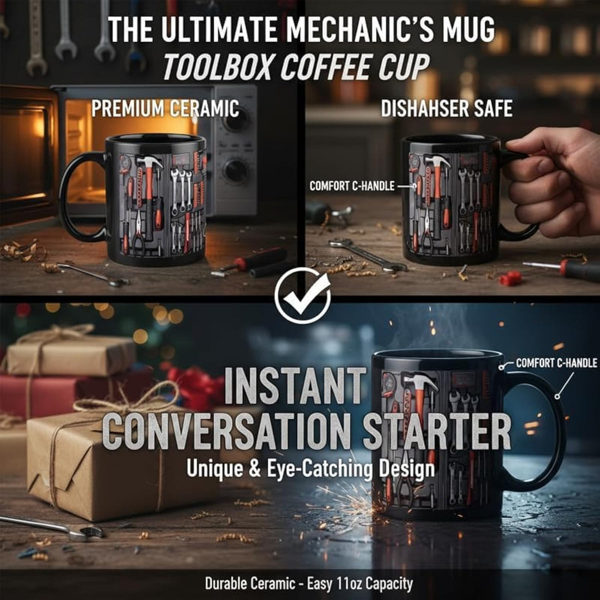 Mechanic Toolbox Set Pattern Funny Coffee Mug