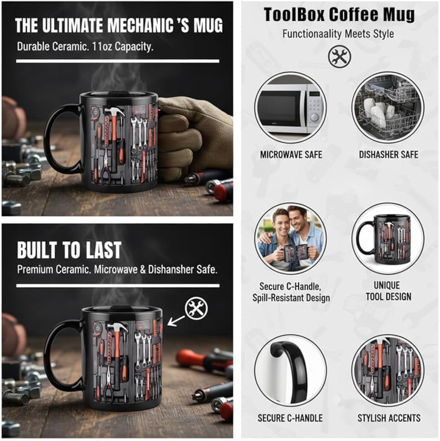 Mechanic Toolbox Set Pattern Funny Coffee Mug