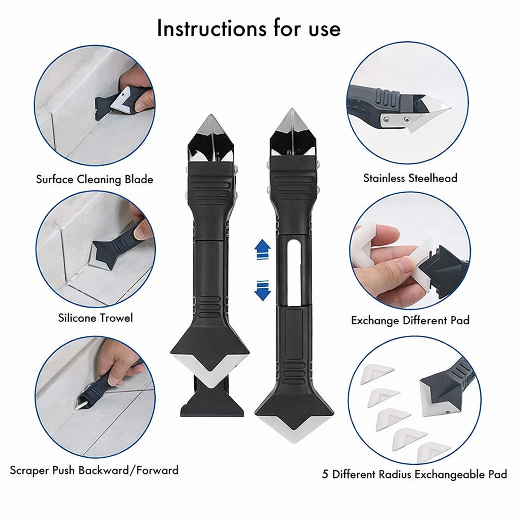 5 in 1 Metal Head Shovel Glue Tool Kit