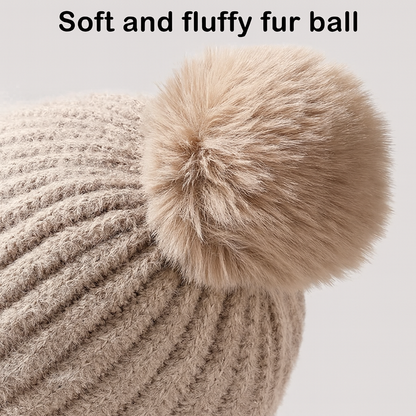 Knitted Hat in Autumn and Winter, 3 in 1 Cold Resistant Hat, Wind-Resistant ScarfHat Face Mask Hooded Scarf