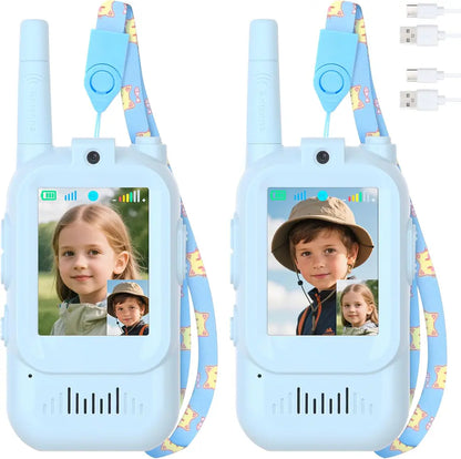 Mini Rechargeable Video Walkie Talkies for Kids (Pack Of 2)