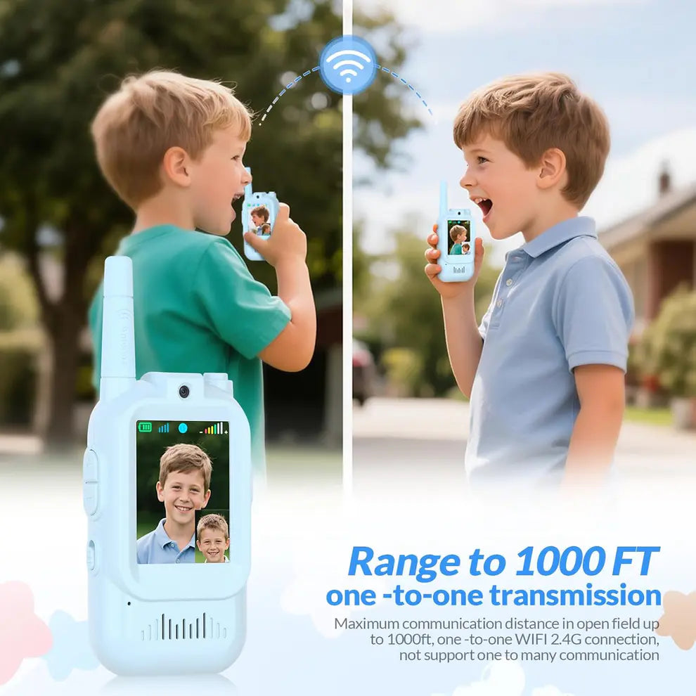 Mini Rechargeable Video Walkie Talkies for Kids (Pack Of 2)
